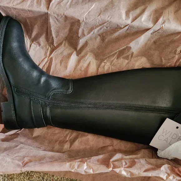 Franco Sarto "Merina" Black Equestrian style boots. NIB. Size 6 Wide Calf - Picture 7 of 13